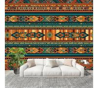 HD Printed Large Wall Mural 350x256 cm Africa Tradition Ethnic Customs Eamless Splicing Photo Wallpaper, Peel & Stick Non-Overlapping Brown Removable Residue-Free Waterproof Wall Stickers