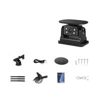 HD Reverse Camera 7 "IPS HD Display Car Monitor Wireless Solar Reversing Camera Wide Angle IP68 Waterproof Loop Recording BSD Function