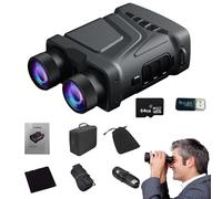 HD Screen Binoculars, 4K Night Vision Binoculars | 5-Gear Adjustable 4K Binoculars - Pocklight HD Display Glasses with 3" Screen for Safety and Wild Observations