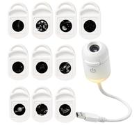 HD Smart 5D Holographic Night Light Projector with 1/6/10/13/25 Projection Films, Plug and Play HD Star Projector 360° USB LED Starry Ocean Projection Light for Bedroom, Ceiling & Car，10