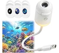 HD Smart Dynamic 5D Holographic Night Light Projector,360 Mini Ocean Galaxy Dream Projector,Starry Sky Projection Night Light,Plug-and-Play Star Lamp for Bedroom Celling Car Roof (With 3 Films)