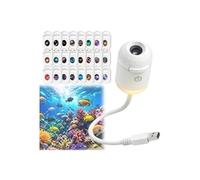 HD Smart Dynamic 5D Holographic Night Light Projector,Plug and Play HD Star Projector,Adjustable Galaxy Star Projector,360° USB Galaxy & Moon Projectors for Bedroom Ceiling Car Roof (with 24films)