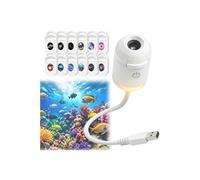 HD Smart Dynamic 5D Holographic Night Light Projectors,Plug and Play HD Star Projector,Adjustable Galaxy Star Projector,360° USB Galaxy & Moon Projectors for Bedroom Ceiling Car Roof (With 12films)