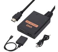 HD Splitter for TV, HD Cable Splitter | Audio Adapter 1 in 2 Outputs - 4K HD Splitter Distributor, 1 to 2 Way Audio Adapter for Monitors