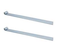 HD Strap Tailgate Straight Hinge for 12.5mm Pins 460mm Long Zinc Plated 2pc