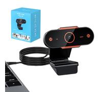 HD Streaming Webcam - High Resolution Lens, Flexible Clip Mount, Fast Sensor, Crystal Display Unit, Universal Connection Camera | for Laptop Desktop Meeting Virtual Teaching Live