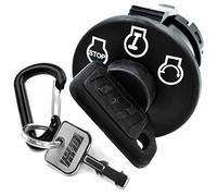 HD Switch Starter Ignition Switch NO Headlights 3 Position Replaces John Deere AM132808 AM122881 LT133 LT155 LT166 LT190 LTR155 LTR166 G100 SST15 SST16 SST18 with 1 Umbrella & 1 Steel Key & Carabiner