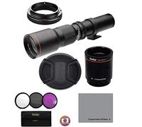 HD Telescope 500mm/1000mm f/8 Manual Telephoto Lens for Canon EOS Rebel T3, T3i, T4i, T5, T5i, T6, T7 T6i, T6s, T7i, SL1, SL2, EOS 60D, 70D, 77D, 80D,5D III,5D IV, EOS 6D,7D,7D II Digital SLR Camera