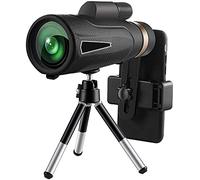 HD Telescope,Monocular with Smartphone Holder & Tripod, 12X50 BAK4 Prism FMC Lens Monocular for Bird Watching