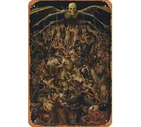 HD The Crucifixion The Last Judgment (detail) by Jan van Eyck HIGH DEFINITION Canvas Print Retro Metal Tin Vintage Sign 12 X 8 Inch Home Bar Man Cave Wall Decor