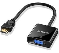 HD to VGA, 1080PHD to VGA Adapter Male to Female Gold-Plated Adapter for Computer, Laptop, PC, Monitor, HDTV, Digital to Analog Converter Cable for Xbox 360, PS3, TV Box to Projector Displayer (Black)