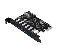 HD USB 3.0 7 Port PCI-E Express Card Sata to 15 Pin High Speed Extender Adapter Card Power Connector