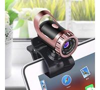 Hd Web Camera Plug And Play Usb2.0, 5 Million High-Definition Camera With Clip, Built-In Microphone, 360-Degree Rotatable Camera, Suitable For Pc/Notebook/Video Conference Classes-Rose Gold