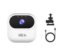 HD WiFi Action Camera with 4.6cm Compact Design and ABS Housing, Portable Pet Monitoring and Cycling Security Cam with Real-Time Smartphone Streaming, White