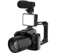 HD wifi DSLR camera 4K dual camera 64 million beauty digital photo recording camera night vision camera(Size:D5+light+lens+mac+stand)