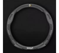 HDAJDWA Car Steering Wheel Cover for Smart Fortwo 450, All-Inclusive Car Steering Wheel Protector Non-Slip, Breathable and Comfortable Steering Wheel Cover,A Black