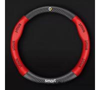 HDAJDWA Car Steering Wheel Cover for Smart Fortwo 450, All-Inclusive Car Steering Wheel Protector Non-Slip, Breathable and Comfortable Steering Wheel Cover,C Red