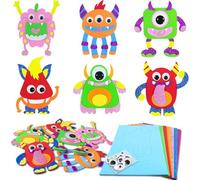 HDAKDDHG 12 Pack Monster Arts and Crafts for Kids, Craft Kit for Kids, Activity Packs for 3-12 Years Old Boys Girls Gift
