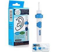 HDAKDDHG Ear Wax Remover,Electric Suction Q Grips Ear Wax Cleaners, Safe Ear Wax Removal Tool w/ 1 Replacement Heads,Gently Vibrating to Attract Earwax,Easy Cleaning Ear Cleaners for All Family, blue