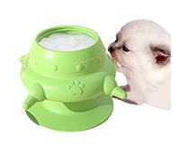 HDAKDDHG Newborn Kitten Puppy Nipple Feeder, Silicone Pet Bionic Self Automatic Feeding Milk Bowl with 4 Pacifiers & sucker,Non Spill Pets Slow Self Feeding Milks Device, for Nursing (Green)