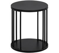 HDANI Small Round Wooden Step Stool for Kids Adults, 300lbs Load Capacity Garden Stool, Non-Slip Small Stool for Plant Stand, Kitchen, Bathroom and Bedroom, Black