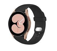 HdanMole 20mm Watch Strap Compatible for Samsung Galaxy 4 Strap Watch 5 40mm 44mm / Galaxy Watch 3 41mm / Active 2 40mm 44mm, Silicone Sport Strap for Garmin Vivoactive 3 / Vivomove HR (Black)