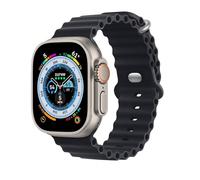 HdanMole Ocean Silicone Strap Compatible with Apple Watch Ultra 3 2 1 49/46/45/44/42mm, Waterproof Sport Band for Series 11 10 9 8 7 6 5 4 SE 3 2 1, Durable, Comfortable & Easy to Fit, Midnight