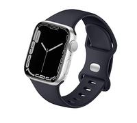 HdanMole Sport Strap Compatible with Apple Watch Straps 40mm 38mm 41mm 42mm 44mm 45mm 46mm, Silicone Strap Replacement for iWatch Bands Series 11 10 9 8 7 6 5 4 SE 3 2 1 Women Men, Midnight Black