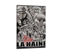 HDASEKA Movie La Haine Posters Canvas Cover Wall Art Print Aesthetic Poster Modern Art Painting for Living Room 12x18inch(30x45cm) Frame-style