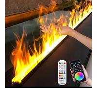 HDaspijh 3D Water Vapour Electric Fireplace, Multi-Color LED 3D Flame Effect Fireplace, Atomizing Fireplace, Fireplace Humidifier Automatic Water Filling, Smart App/Remote/Touch Control 200cm/78.74in