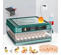HDaspijh Automatic Incubator, Automatic Egg Turning + Automatic Water Addition + Temperature Control, Dual Power Supply, for Chicken Goose Bird Quail Incubation Equipment Hatchery Poultry Tool,56eggs