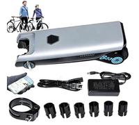 HDaspijh Bicycle Electric Booster, APP Control - 4 Power Assist Modes, Max.15.5MPH, Bicycle Electric Auxiliary Kit, Electric Bike Conversion Kit with 6 Seat Post Adapter, for Mountain Bikes Blue