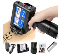 HDaspijh Handheld Inkjet Printer - 4.3 Inch Touch Screen(20 Languages), Printing speed: 50 m/min, 600DPI Portable inkjet Printer QR Bar Batch Code Date Number Logo Expiry Date Label