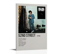 HDASURWORHRHI 52nd Street by Billy Joel Poster Decorative Canvas Wall Vintage Art Room Decoration Printed Poster 12x18inch(30x45cm) Frame-style