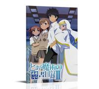 HDASURWORHRHI A Certain Magical Index Anime Poster Decorative Canvas Wall Vintage Art Room Decoration Printed Poster 20x30inch(50x75cm) Frame-style