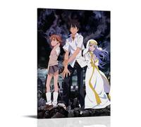 HDASURWORHRHI A Certain Magical Index Anime Poster Decorative Canvas Wall Vintage Art Room Decoration Printed Poster 08x12inch(20x30cm) Frame-style