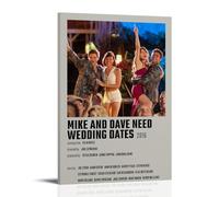 HDASURWORHRHI Mike And Dave Need Wedding Dates Poster Decorative Canvas Wall Vintage Art Room Decoration Printed Poster 08x12inch(20x30cm) Frame-style