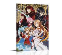 HDASURWORHRHI Sword Art Online Anime Poster Decorative Canvas Wall Vintage Art Room Decoration Printed Poster 08x12inch(20x30cm) Frame-style