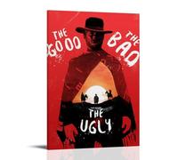 HDASURWORHRHI The Good, The Bad And The Ugly Movie Poster Decorative Canvas Wall Vintage Art Room Decoration Printed Poster 08x12inch(20x30cm) Frame-style