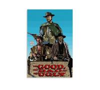HDASURWORHRHI The Good, The Bad And The Ugly Movie Poster Decorative Canvas Wall Vintage Art Room Decoration Printed Poster 20x30inch(50x75cm) Unframe-style