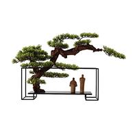 HDBCYUAZ Artificial Bonsai Tree Artificial Bonsai Tree Home Decoration Metal Frame Abstract Character Realistic Conifer Office Fake Plant