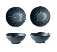 HDBCYUAZ Dipping Bowls 2Pack Sauce Dish Set Ceramic Appetizer Plates Dipping Bowls Mini Condiment Porelain Saucer Bowl Soy Sauce Dish Vinegar Snack Seasoning Salad (3.04Oz) Sauce Dish(B)