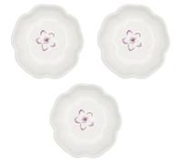 HDBCYUAZ Dipping Bowls Ceramic Sauce Dish Condiment Dishes Mini Side Seasoning Dish Sushi Dessert Appetizer Serving Plates Porcelain Small Saucer Set of 3 Sauce Dish