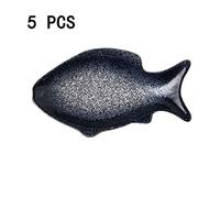 HDBCYUAZ Dipping Bowls Fish Shaped Ceramic Snack Dish Seasoning Dish Fruit Pastry Dish Home Dishes Dipping Dish Snacks Special Shaped Plate Gift Sauce Dish(D)