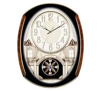 HDBCYUAZ European Style Wall Clock With Pendulum Luxury Home Bedroom Large Numbers Modern Living Room Decoration 16 Inches