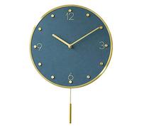HDBCYUAZ Living Room Decoration Mute Wall Clock Color Bedroom Kitchen Universal With Swing(A)