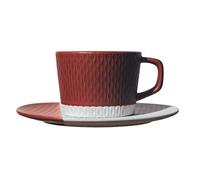 HDBCYUAZ Mugs, Delicate Coffee Cup, Portable Ceramic Mug for,Tea Set,Cocoa, and Mulled Drinks, Unique Gifts 6.83 Oz(Red)