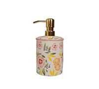 HDBCYUAZ Soap Dispenser French Hand-painted Vintage Ceramic Shower Gel Bottle Bathroom Sub-bottling Lotion Press Bottle Hand Sanitizer Bottle Dispenser for Hand Soap(B)