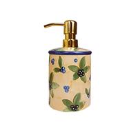 HDBCYUAZ Soap Dispenser French Hand-painted Vintage Ceramic Shower Gel Bottle Bathroom Sub-bottling Lotion Press Bottle Hand Sanitizer Bottle Dispenser for Hand Soap(A)