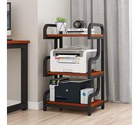 HDBCYUAZ Steel Frame Printer Stand, Multipurpose Storage Shelf for Home, Office, Printer Printer Shelf Near Desk with 4 Cushion, 4 Tier(D)